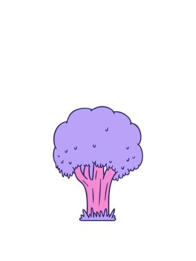 Bir yaz ağacının karalamalarının animasyonunu sergiliyor.