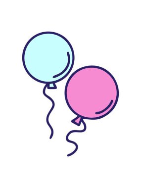 Bir çift Brezilya karnaval balonunun ışık efekti çizgi filmi