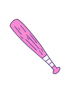 Bir beyzbol sopasının çizilmiş karikatürünün canlandırma efekti