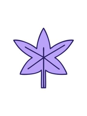 Güz yaprağının sevimli çizgi filminin dönen hareketli animasyonu