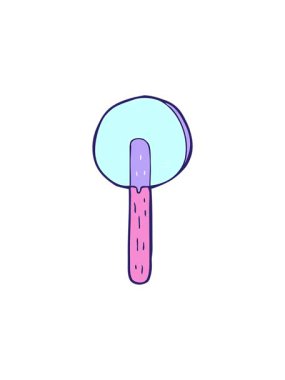 Çizgi film lolipop tasarımının hareketli animasyonu