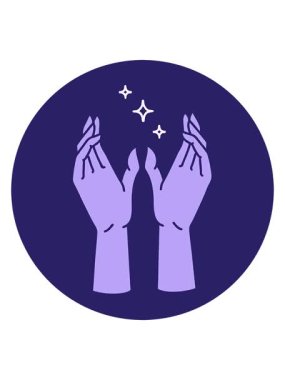 Ellere ulaşmanın ikonik dövme tarzının hareketli animasyonunu oynat