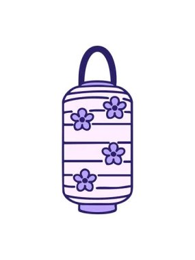 Japon kağıt fenerinin çiçek desenli animasyonunu piksel hale getir