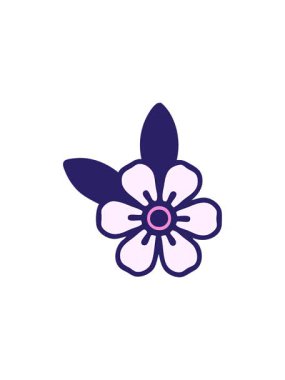 Dövme stili dekoratif çiçek illüstrasyonunun yıldız patlaması etkisi canlandırması