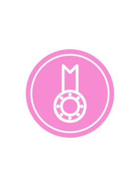 Madalya ödülü simgesinin gösterişli satış animasyonu