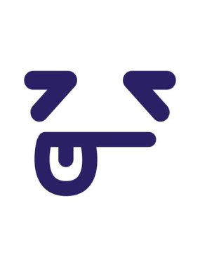 Basit bir uyuyan yüz simgesinin titrek hareket animasyonu