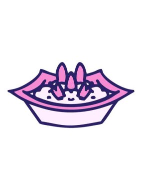 Kare kasede geleneksel Japon pilav yemeğinin hareketlerini salla ve durdur.