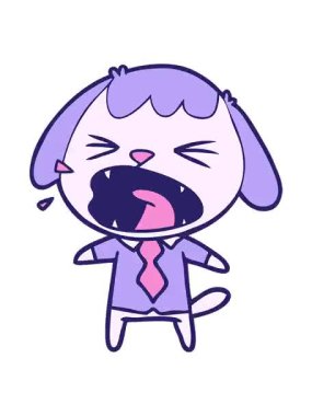 Tatlı köpek havlamalarının titreyen animasyonu.