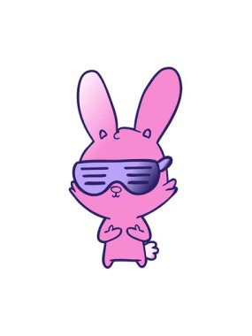 Çizgi film tavşan elinin hareketli animasyonu.