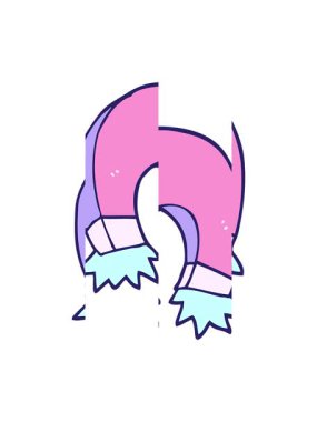 Karikatür karikatür mıknatısı bölünmüş hareket animasyonu