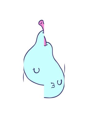 Armut çizgi film elementinin bölünmüş hareket animasyonu