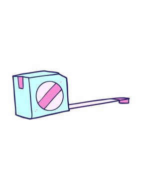 shivering motion animation of cartoon tape measure