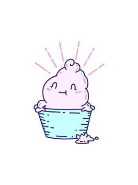 Dondurma çizgi film karakterinin dikkat çekici animasyonu