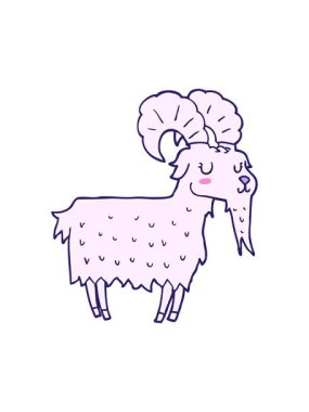 Çizgi film keçisinin dönen hareketi.