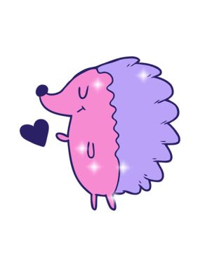 Tatlı kirpinin ışıltı efekti