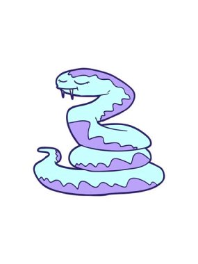 Dikkat çeken bir yılan animasyonu.