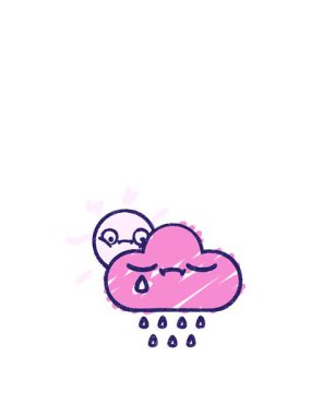 Raincloud Tebeşir çizgi filminin zıplama hareketi animasyonu