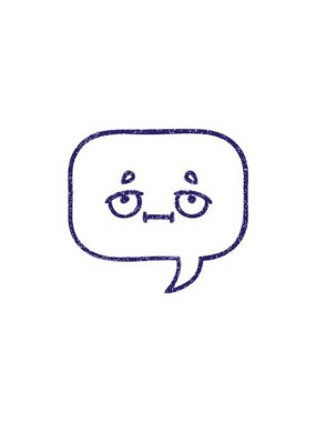 Konuşma Balonu Kömür Çiziminin radyoaktif parlak animasyonu