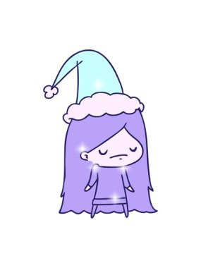 Bir kızın noel karikatürünün ışıltı etkisi