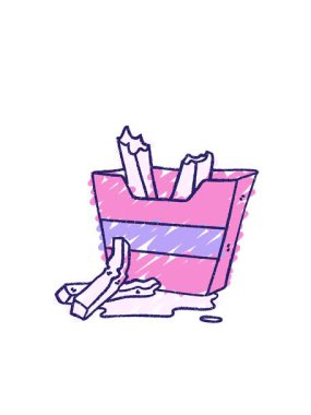 Yanıp sönen radyal çizgiler Fransız Kızartma Tebeşiri Çizimi