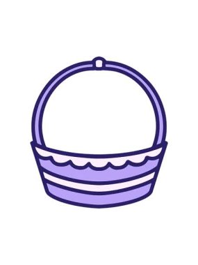 Paskalya sepetinin dönen hareketli animasyonu