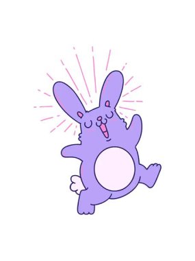 Geleneksel dövme stili hoplayıp zıplayan tavşanın animasyonu