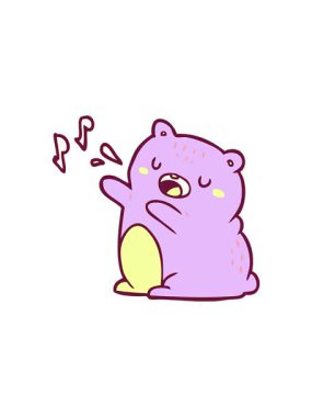 Parlak renkli şarkı söyleyen ayının radyoaktif ışıldayan animasyonu