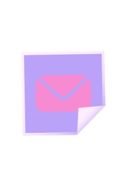 Kağıt zarfın çıkartma karikatürünün yatay titreşimli animasyonu