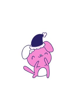 Kawaii köpeğinin el çiziminin yatay titreşimli animasyonu