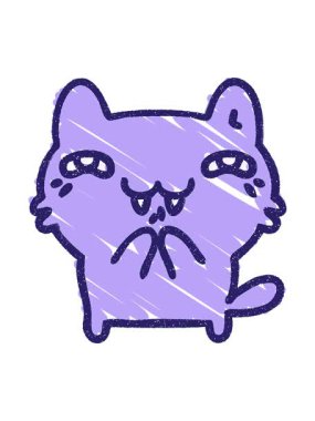 Kedi Tebeşiri Çiziminin parlak ışık efekti animasyonu