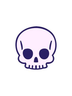 Çizgi roman tarzı kafatasının yıldız patlaması etkisi animasyonu