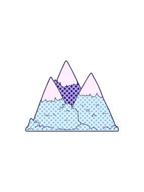 Çizgi film dağlarının radyoaktif parlayan animasyonu