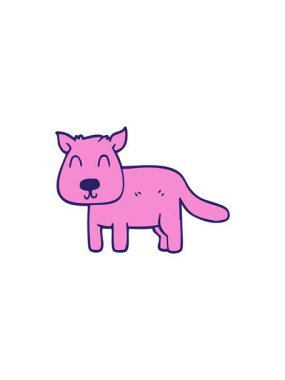 Karikatür karikatür animasyonunun bölücü etkisi Sakin köpek