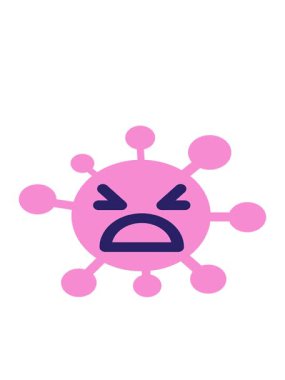 Basit kızgın virüs çiziminin hareketli animasyonu