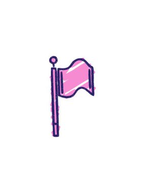 Waving Flag Tebeşir Çiziminin Satış Animasyonu