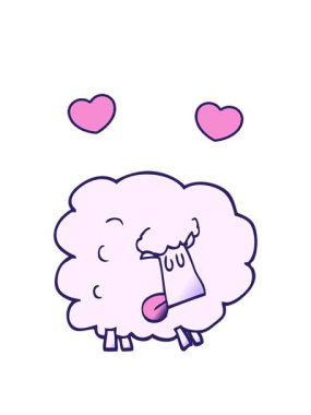 dönen kalpler çizgi film animasyonu karalama komik koyunlar