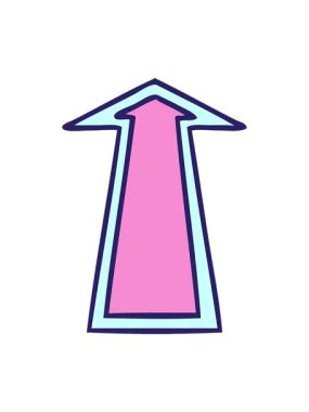 Bir okun el çiziminin ışık efekti animasyonu