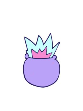 Yanıp sönen radyan çizgileri çizgi film karalama hareketi kazanı animasyonu