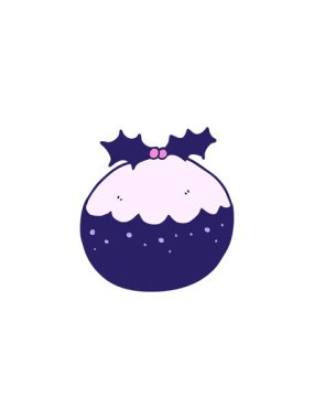 karikatür noel pudinginin radyoaktif parlak animasyonu