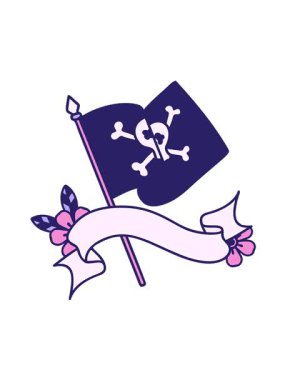 Dövmenin hareketli animasyonunu korsan bayrağı ile oynat