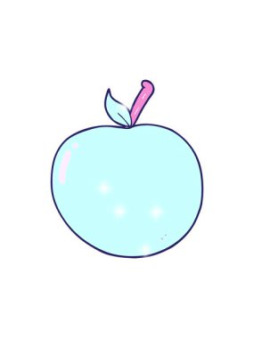 Çizgi film elma imajının simge etkisi