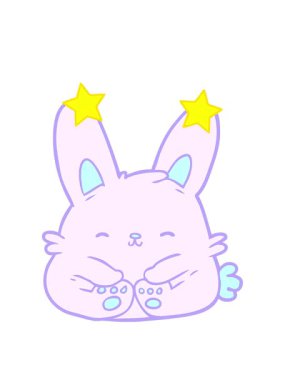 dönen yıldızlar sevimli tavşan çizgi filmlerinin animasyonları