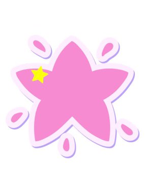 Parlayan yıldızlar parlayan çizgi film yıldızı çıkartmasının animasyonunu etkiler