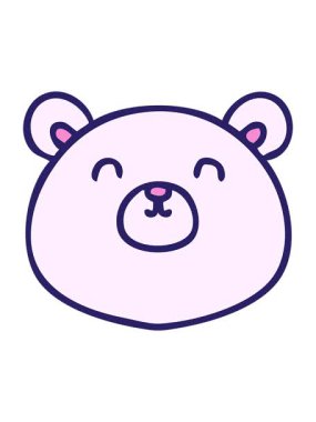 Parlak ışık efekti el çizimi çizgi film ayısının animasyonu