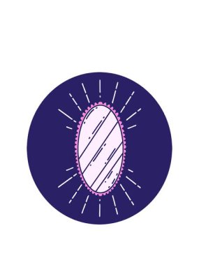 Dövme stili parlak aynanın animasyonunu büyütüyor