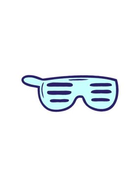 Güneş gözlüğü çizgi filminin parlak ışık efekti