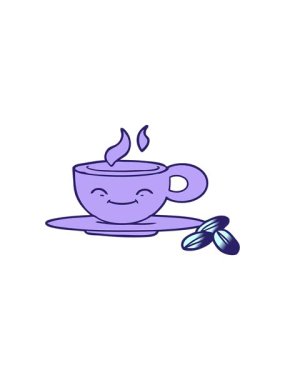 Karikatür espresso fincanının dikkat çekici animasyonu