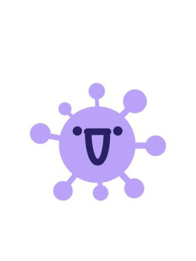 Basit mutlu virüs dizaynının yanıp sönen radyal çizgileri