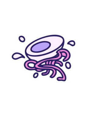 Erişte ve yumurtanın bazı erişte malzemelerinin animasyonunu yakalıyorum.