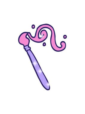 Çizgi film karalama fırçasının ışıltı etkisi